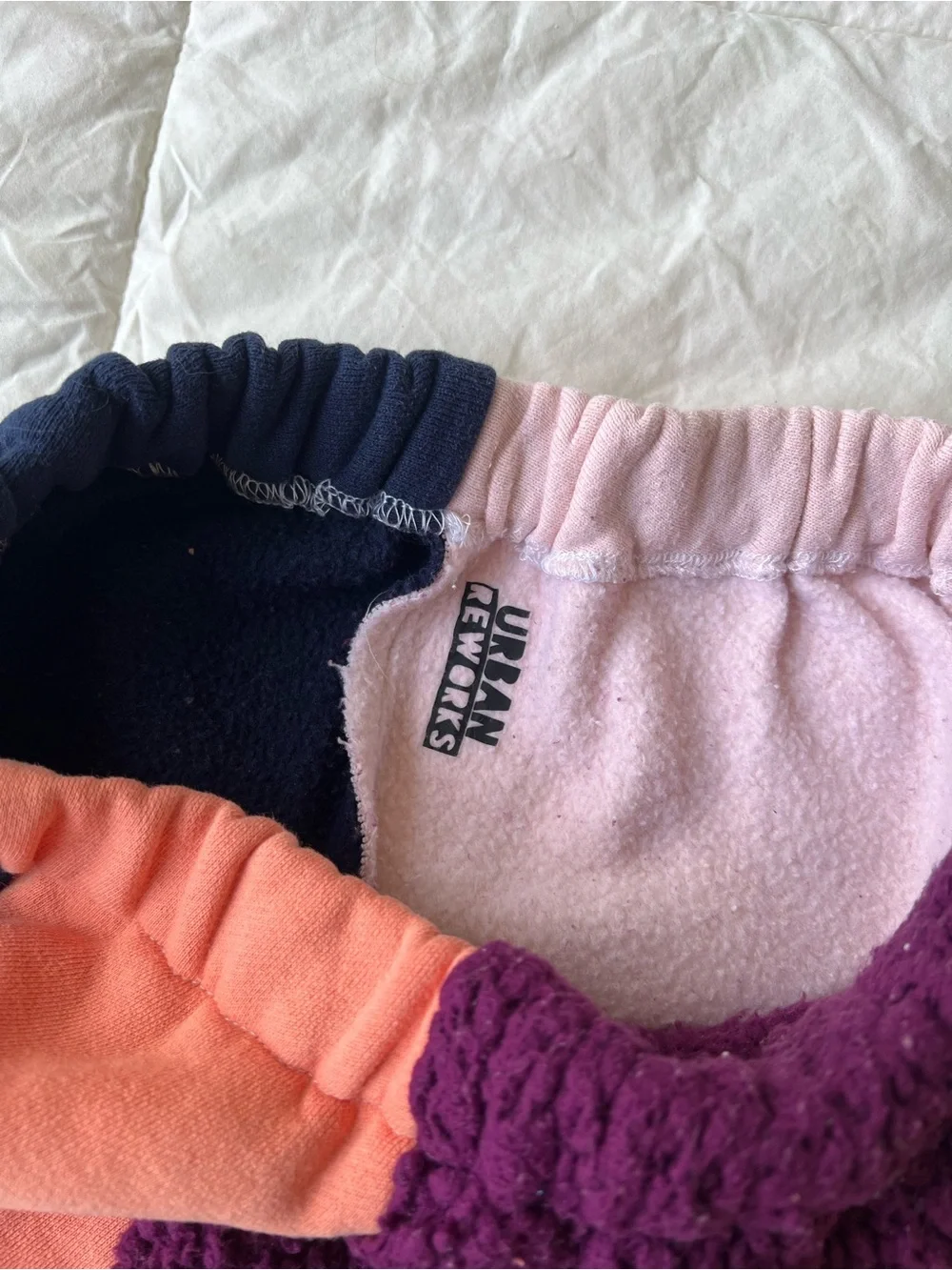 Urban Reworks Colorblock Patchwork Sweatpants - Picture 3 of 8